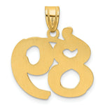 Load image into Gallery viewer, 14K Yellow Gold Polished Etched Number 4 Pendant