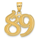 Load image into Gallery viewer, 14K Yellow Gold Polished Etched Number 4 Pendant