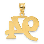 Load image into Gallery viewer, 14K Yellow Gold Polished Etched Number 4 Pendant
