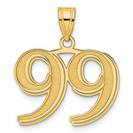 Load image into Gallery viewer, 14K Yellow Gold Polished Etched Number 4 Pendant