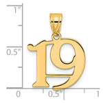 Load image into Gallery viewer, 14K Yellow Gold Polished Number 20 Pendant