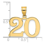 Load image into Gallery viewer, 14K Yellow Gold Polished Number 20 Pendant