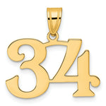 Load image into Gallery viewer, 14K Yellow Gold Polished Number 20 Pendant