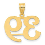 Load image into Gallery viewer, 14K Yellow Gold Polished Number 20 Pendant