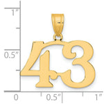 Load image into Gallery viewer, 14K Yellow Gold Polished Number 20 Pendant