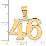 Load image into Gallery viewer, 14K Yellow Gold Polished Number 20 Pendant