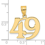 Load image into Gallery viewer, 14K Yellow Gold Polished Number 20 Pendant