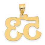 Load image into Gallery viewer, 14K Yellow Gold Polished Number 20 Pendant