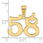 Load image into Gallery viewer, 14K Yellow Gold Polished Number 20 Pendant