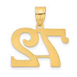 Load image into Gallery viewer, 14K Yellow Gold Polished Number 20 Pendant