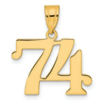 Load image into Gallery viewer, 14K Yellow Gold Polished Number 20 Pendant