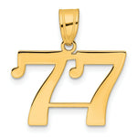 Load image into Gallery viewer, 14K Yellow Gold Polished Number 20 Pendant