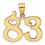 Load image into Gallery viewer, 14K Yellow Gold Polished Number 20 Pendant