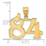Load image into Gallery viewer, 14K Yellow Gold Polished Number 20 Pendant