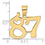 Load image into Gallery viewer, 14K Yellow Gold Polished Number 20 Pendant