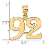 Load image into Gallery viewer, 14K Yellow Gold Polished Number 20 Pendant