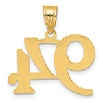 Load image into Gallery viewer, 14K Yellow Gold Polished Number 20 Pendant