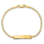 Load image into Gallery viewer, 14K Yellow Gold Flat Curb Link ID Bracelet