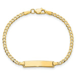 Load image into Gallery viewer, 14K Yellow Gold Flat Curb Link ID Bracelet