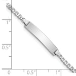 Load image into Gallery viewer, 14k White Gold Flat Curb Link ID Bracelet