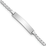 Load image into Gallery viewer, 14k White Gold Flat Curb Link ID Bracelet