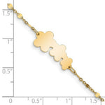 Load image into Gallery viewer, 14K Yellow Gold Engraveable with Stamped-Out Heart Baby/Child ID Bracelet