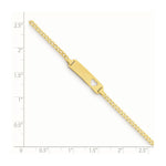 Load image into Gallery viewer, 14K Yellow Gold Curb Link Baby ID, Plate with Cut-out Heart Bracelet