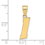 Load image into Gallery viewer, 14K Yellow Gold Polished Block Number Pendant