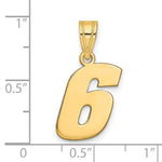 Load image into Gallery viewer, 14K Yellow Gold Polished Block Number Pendant