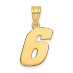Load image into Gallery viewer, 14K Yellow Gold Polished Block Number Pendant