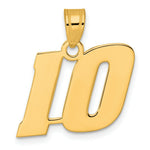 Load image into Gallery viewer, 14K Yellow Gold Polished Block Number Pendant