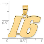 Load image into Gallery viewer, 14K Yellow Gold Polished Block Number Pendant