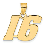 Load image into Gallery viewer, 14K Yellow Gold Polished Block Number Pendant