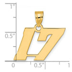 Load image into Gallery viewer, 14K Yellow Gold Polished Block Number Pendant