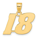 Load image into Gallery viewer, 14K Yellow Gold Polished Block Number Pendant