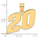 Load image into Gallery viewer, 14K Yellow Gold Polished Block Number Pendant