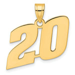 Load image into Gallery viewer, 14K Yellow Gold Polished Block Number Pendant