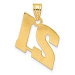 Load image into Gallery viewer, 14K Yellow Gold Polished Block Number Pendant