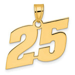 Load image into Gallery viewer, 14K Yellow Gold Polished Block Number Pendant