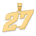 Load image into Gallery viewer, 14K Yellow Gold Polished Block Number Pendant