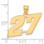 Load image into Gallery viewer, 14K Yellow Gold Polished Block Number Pendant