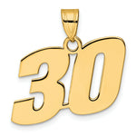 Load image into Gallery viewer, 14K Yellow Gold Polished Block Number Pendant