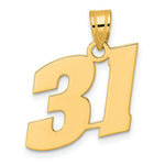 Load image into Gallery viewer, 14K Yellow Gold Polished Block Number Pendant