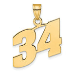 Load image into Gallery viewer, 14K Yellow Gold Polished Block Number Pendant