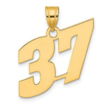 Load image into Gallery viewer, 14K Yellow Gold Polished Block Number Pendant