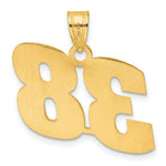 Load image into Gallery viewer, 14K Yellow Gold Polished Block Number Pendant