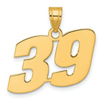 Load image into Gallery viewer, 14K Yellow Gold Polished Block Number Pendant