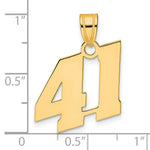 Load image into Gallery viewer, 14K Yellow Gold Polished Block Number Pendant