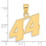 Load image into Gallery viewer, 14K Yellow Gold Polished Block Number Pendant