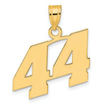 Load image into Gallery viewer, 14K Yellow Gold Polished Block Number Pendant